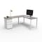 We'Re It Connect It L-Shaped Desk, 77 in D X 30 in H, 60 in W X Thermally Fused Laminate DI60304824L1BBF-WH-8827 - alternate 1